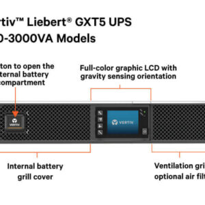 Nobrek UPS – Vertiv GXT5 2 kVA — GXT5-2000IRT2UXLB — 2 kVA / 2 kW (230/230 V)